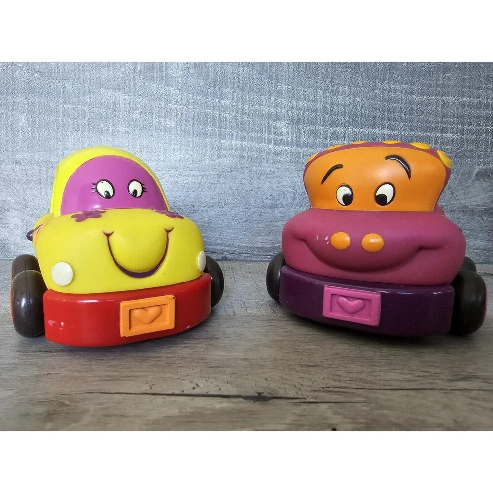 Chunky Cars Pull Back and Go- Just B You Pickup Truck Lot Of 2 Beetle Bug Car